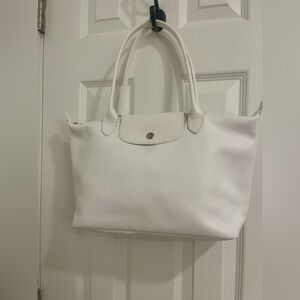 Longchamp GORGEOUS white pebbled leather bag!